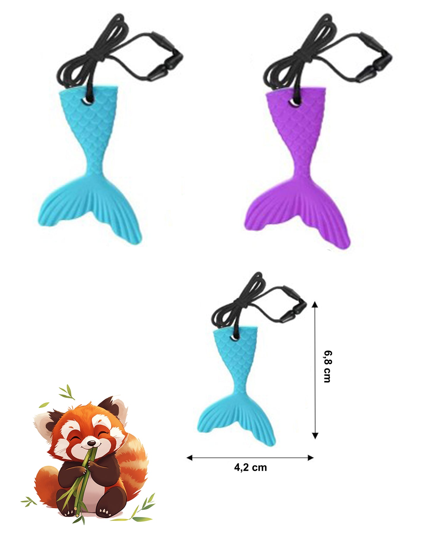 Collier à mâcher queue de siréne