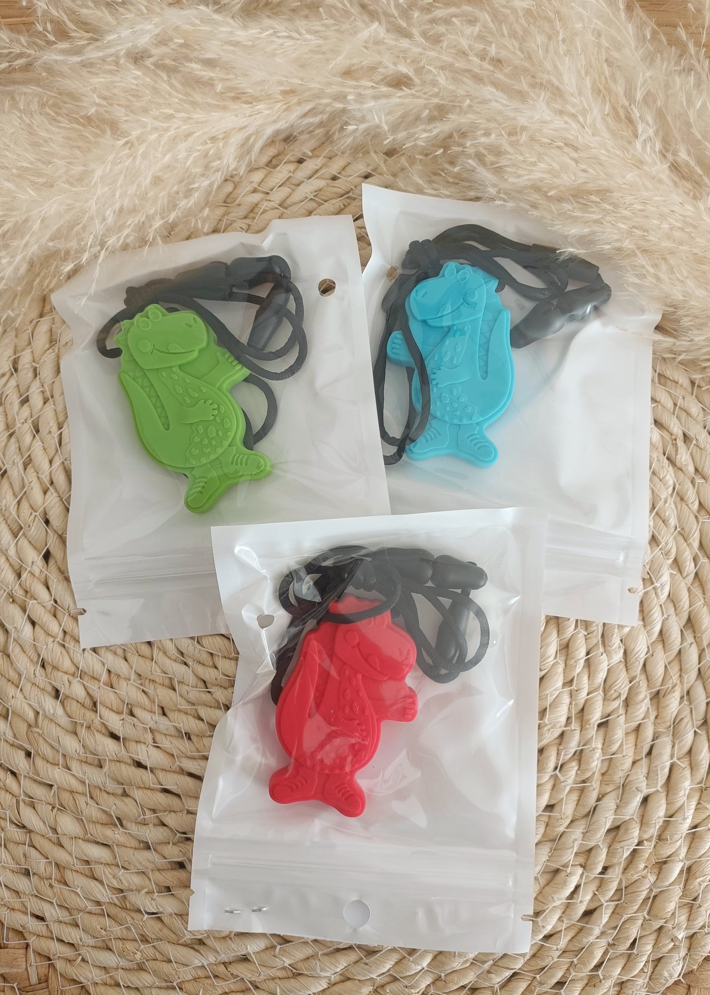 Collier à mâcher dinosaure