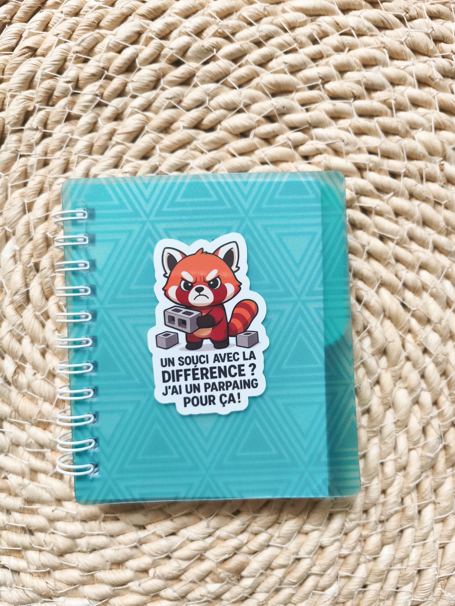 Autocollant Neurabulle: panda grappe et parpaing