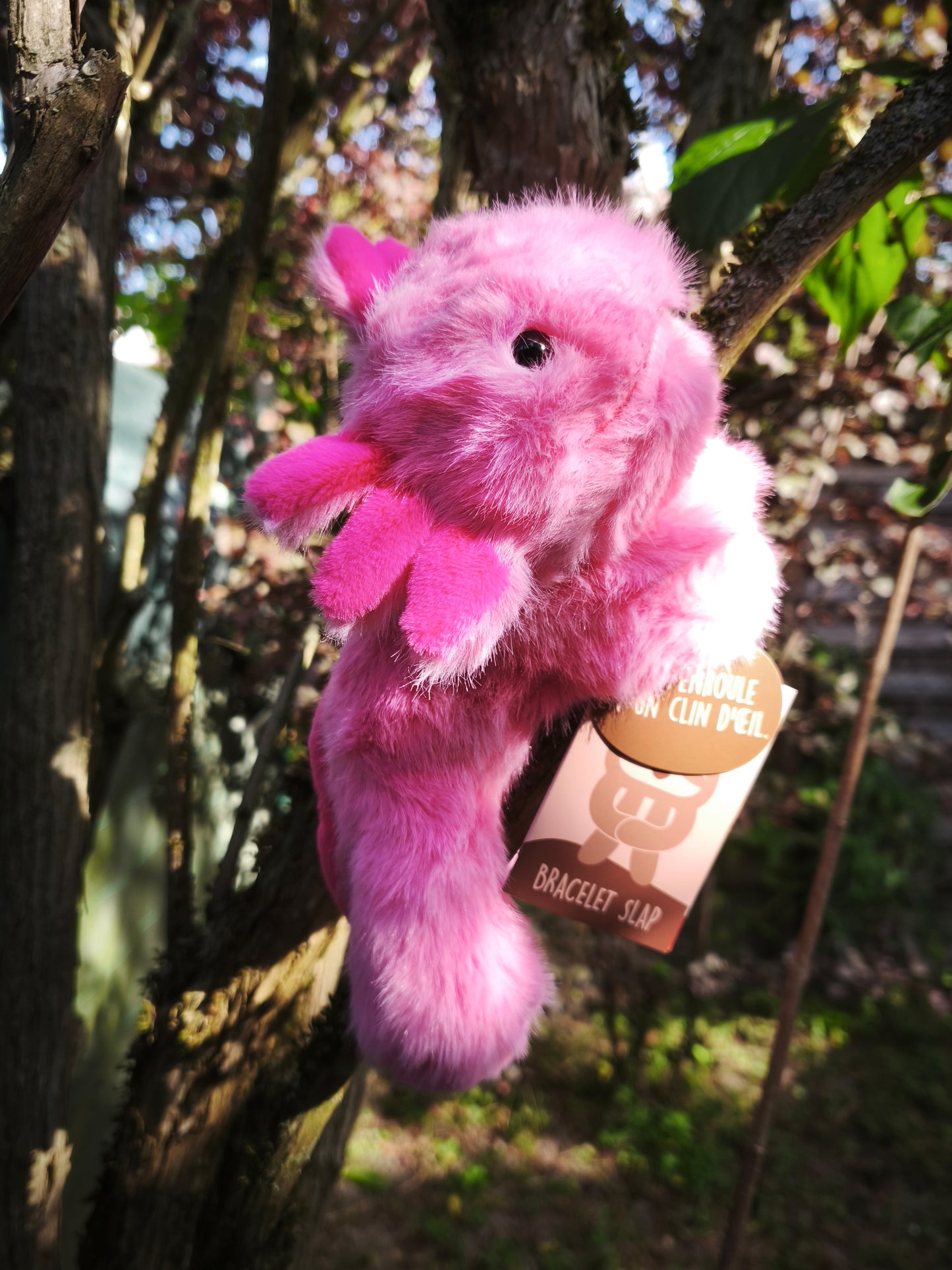 Bracelet "slap" peluche histoire d'ours - 25 cm (plusieurs modéles)