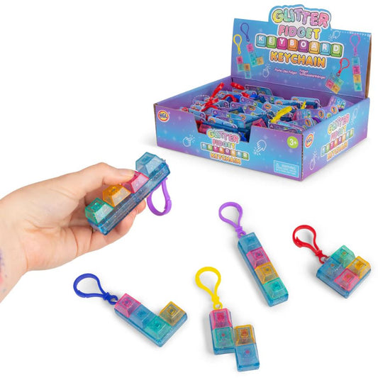 NOUVEAU: Fidget mini-clavier à paillette en porte-clé