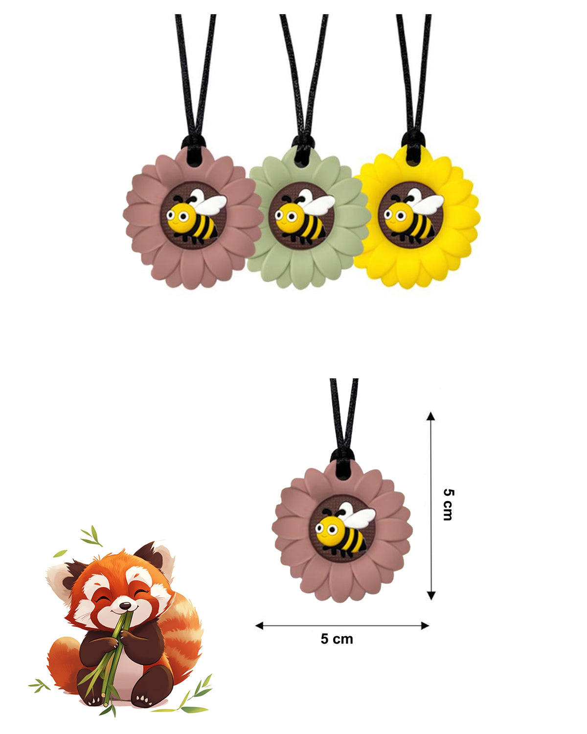 Collier à mâcher: Abeilles