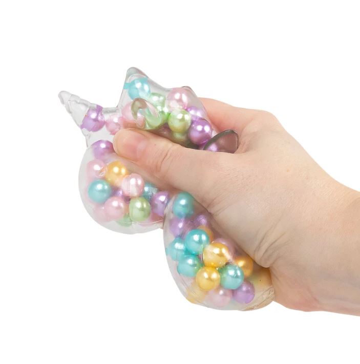 Licorne relaxante à billes nacrées