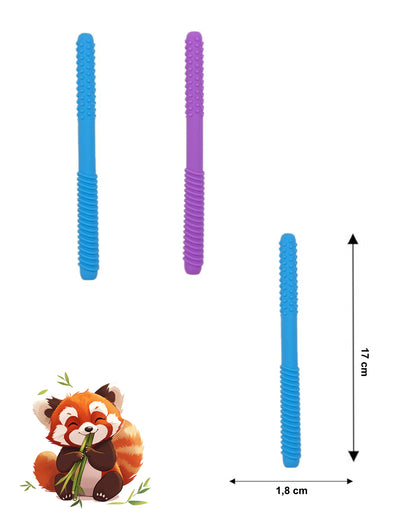 Tube à mâcher double texture