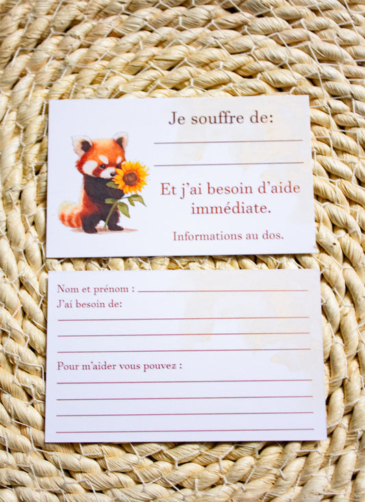 Carte d'urgence: Trouble spécifique